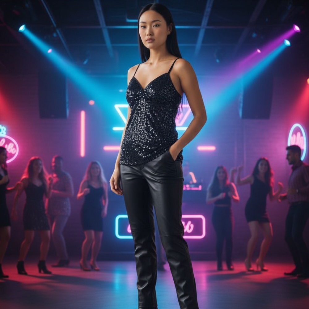 Moa moa brand awesome black sequined spaghetti strap top. New